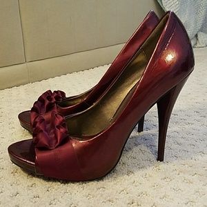 Carlos Santana Maroon Stilettos